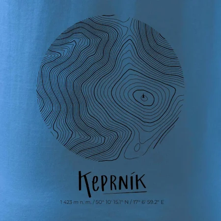 Keprník - vrstevnice v kruhu