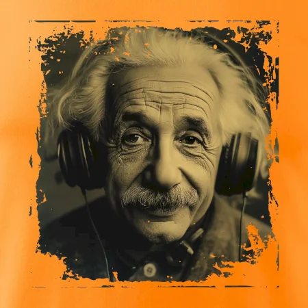 Albert se sluchátky