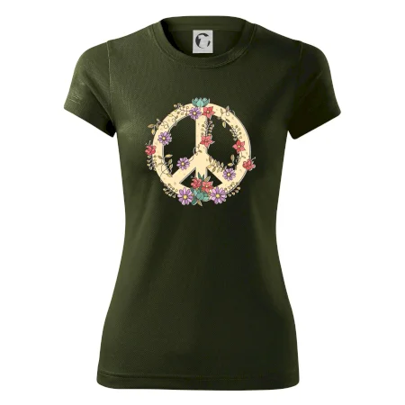 Peace symbol pískový