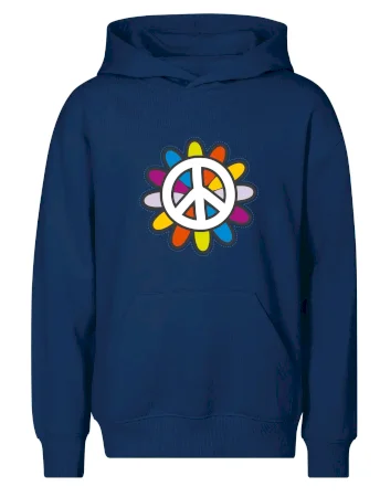 Peace symbol s kreslenou květinou