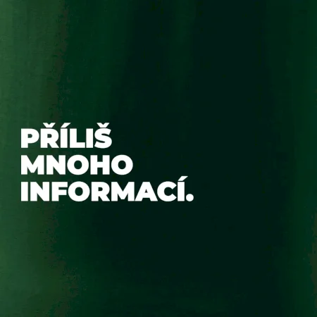 PŘÍLIŠ MNOHO INFORMACÍ.