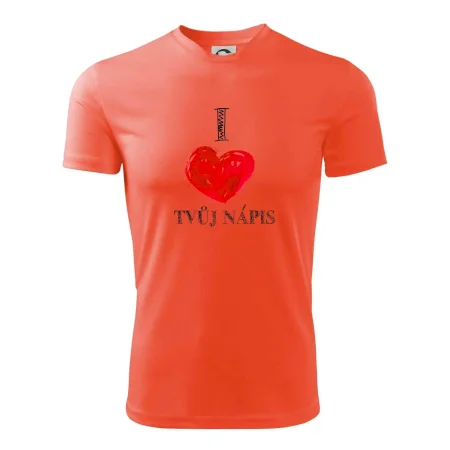 I love malované srdce - vlastní nápis