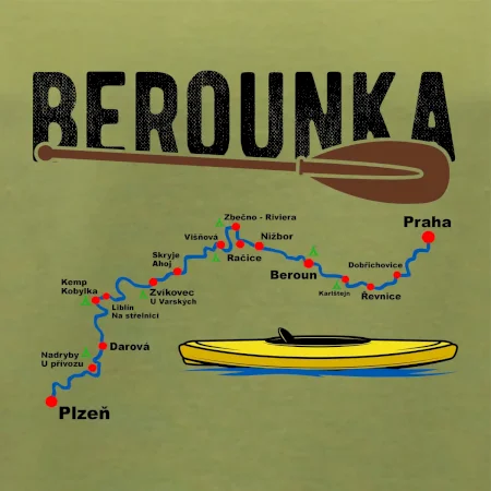 Mapa řeky Berounky