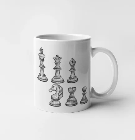 Šachové figurky kreslené
