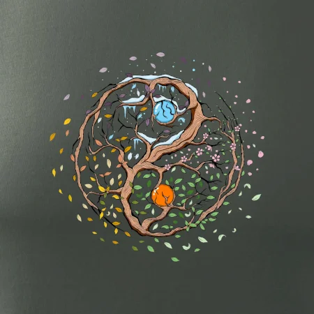Yin & Yang strom - zima, léto
