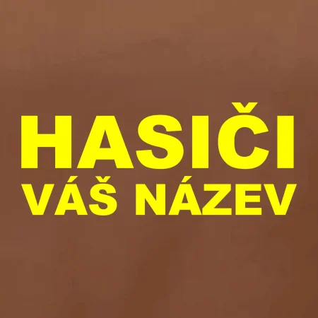 Hasiči - žlutý nápis - váš název sboru