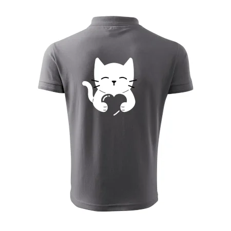 Kočka drží srdce