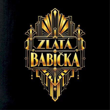 Zlatá babička luxusní Art Deco ornament