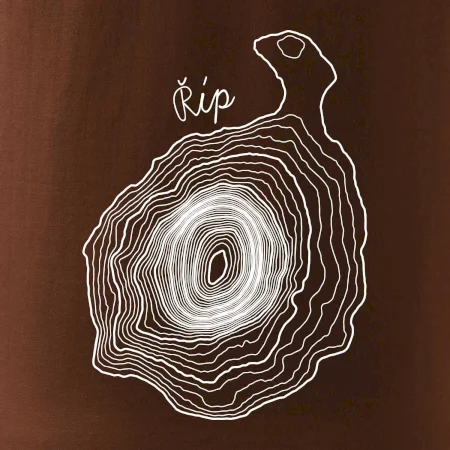 Říp - vrstevnice psací