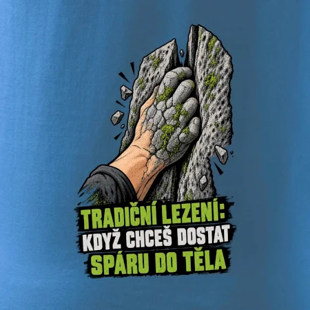 Tradiční lezení se spárou v těle