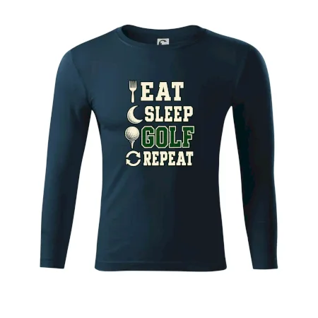 Eat sleep golf repeat typografie