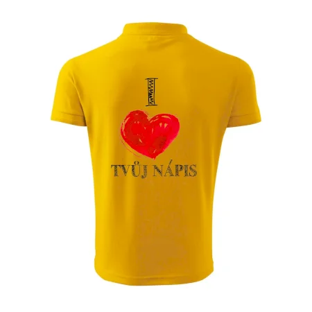 I love malované srdce - vlastní nápis
