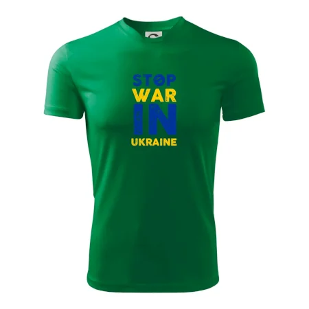 Barevný nápis Stop war in ukraine