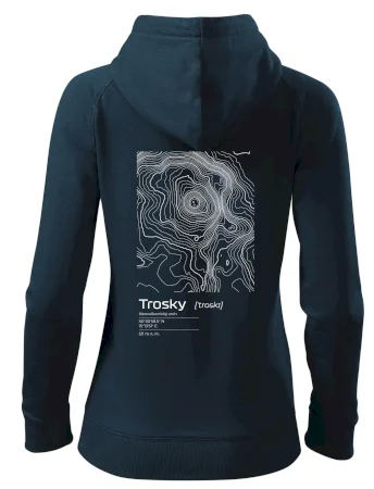 Trosky - vrstevnice v obdélníku