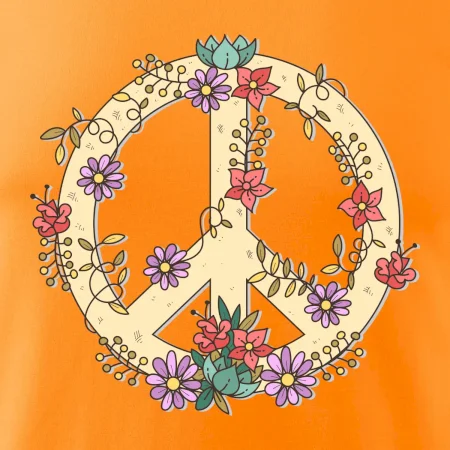 Peace symbol pískový