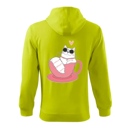 Hustá kočka v hrníčku