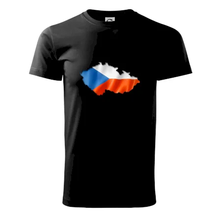 Česká vlajka v obrysu republiky