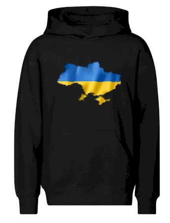 Ukrajina vlajka mapa