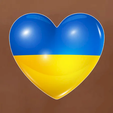 Ukrajina srdce vlajka