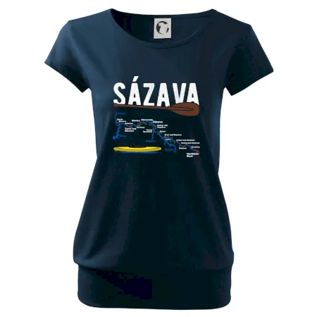 Mapa řeky Sázavy