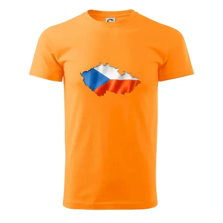 Česká vlajka v obrysu republiky