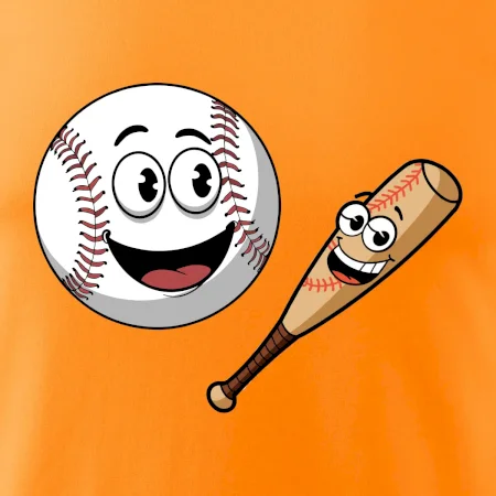 Parové triko - baseballová pálka a míček