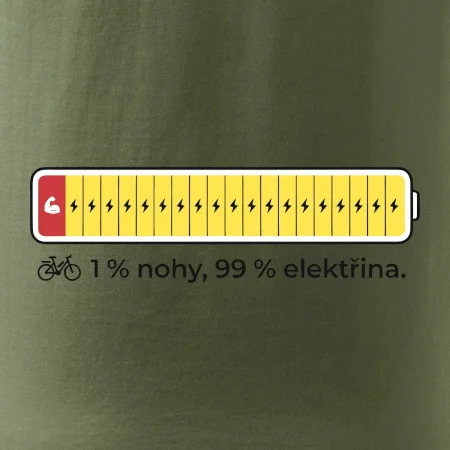 1 % nohy, 99 % elektřina