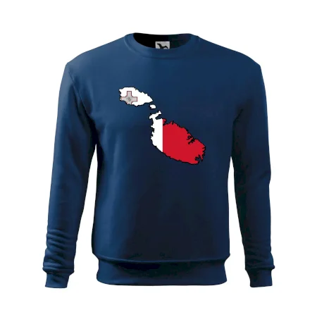 Mapa Malta s vlajkou