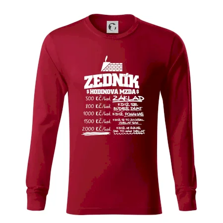Hodinová mzda zedník