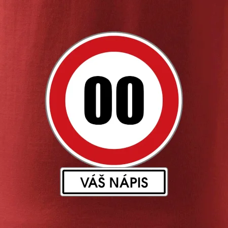 Dopravní značka - rychlost - váš nápis