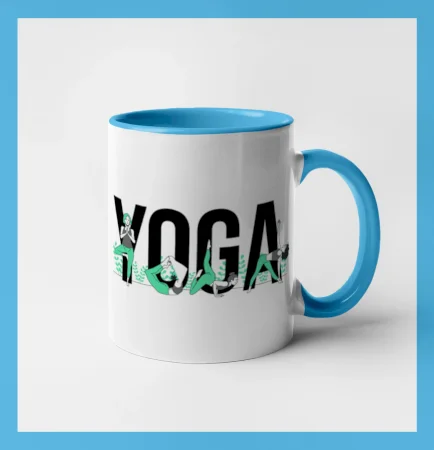 Yoga nápis barevný