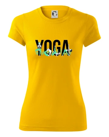Yoga nápis barevný