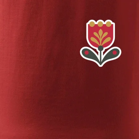 Folklor na prsu tulipán