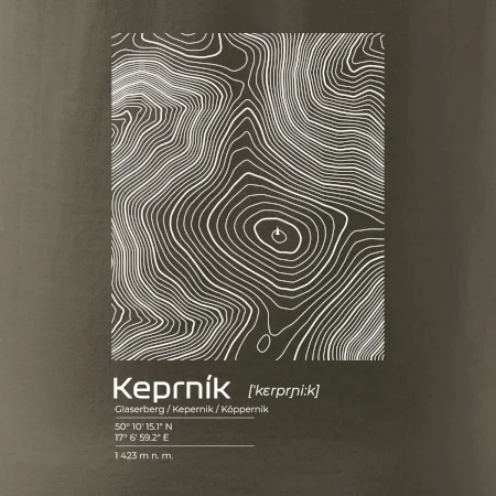 Keprník - vrstevnice v obdélníku