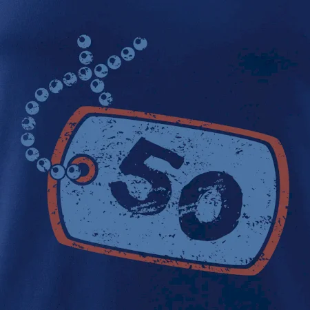 50 na krku štítek