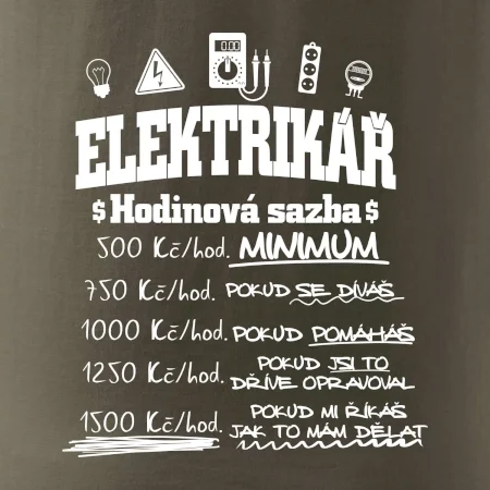 Elektrikář hodinová sazba