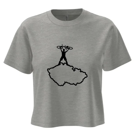 Mapa ČR - cyklista na prsou