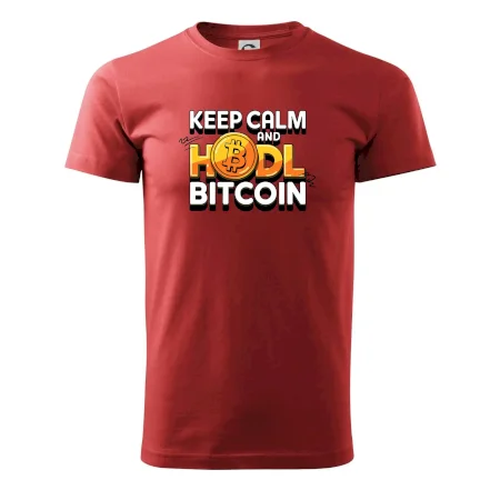 3D nápis Keep Calm and HODL Bitcoin