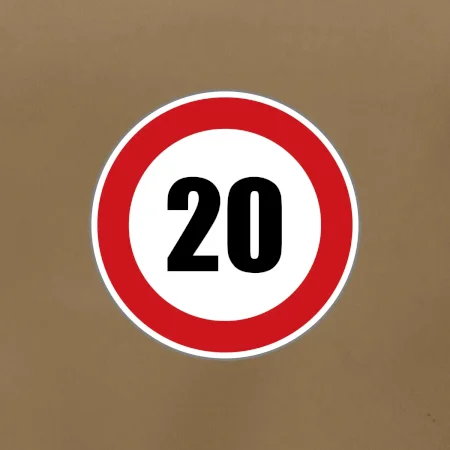 Dopravní značka - omezení rychlosti 20