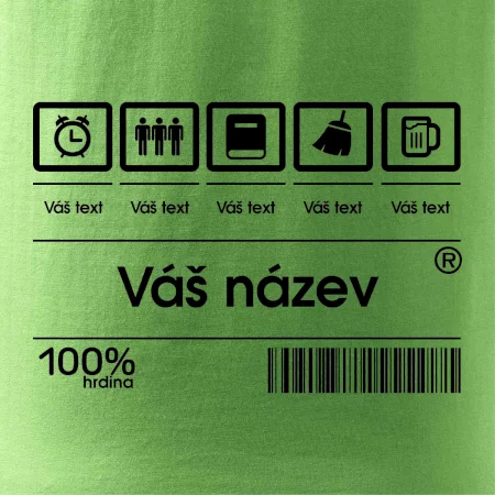Čárový kód - Vlastní text