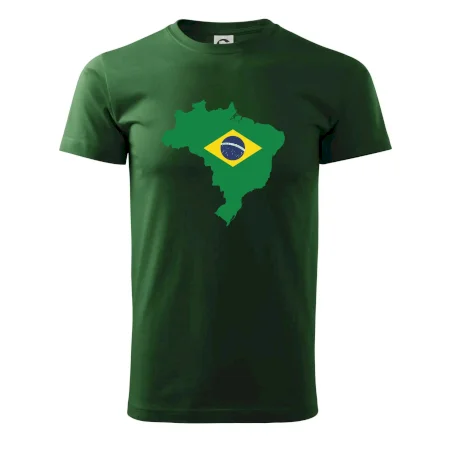 Brazílie vlajka v mapě