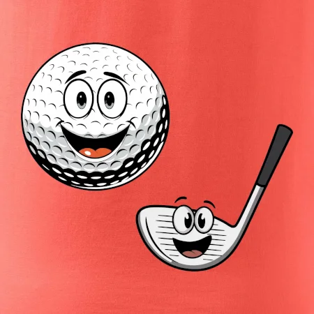 Parové triko - Golfová hůl a míček