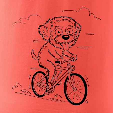 Lagotto romagnolo karikatura na kole černá