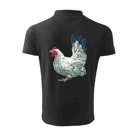Slepice kreslená bílá
