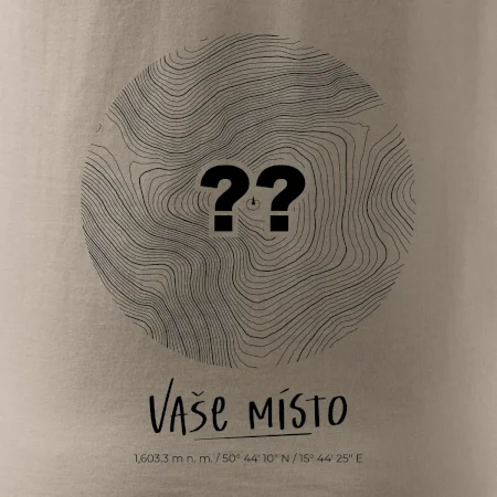 Vaše místo - vrstevnice v kruhu