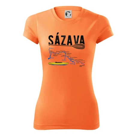 Mapa řeky Sázavy