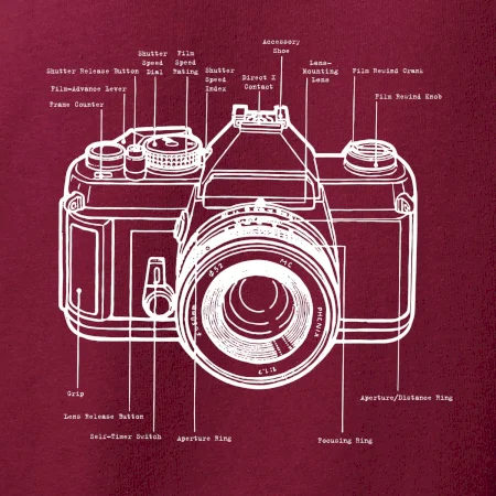 Nákres starý fotoaparát