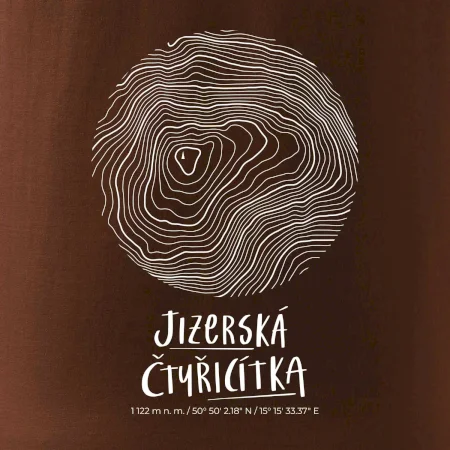 Jizerská čtyřicítka - vrstevnice v kruhu