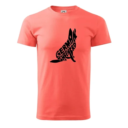 Německý ovčák sedící napis