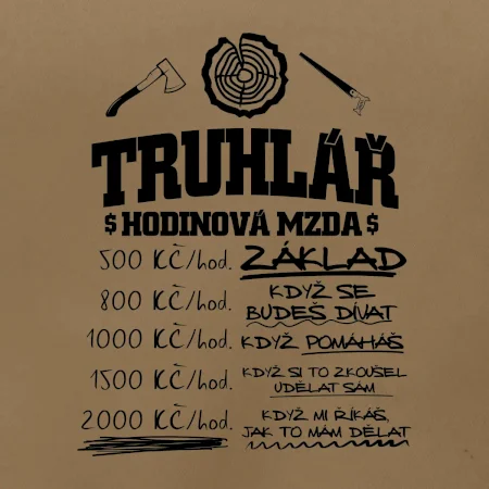 Hodinová mzda truhlář